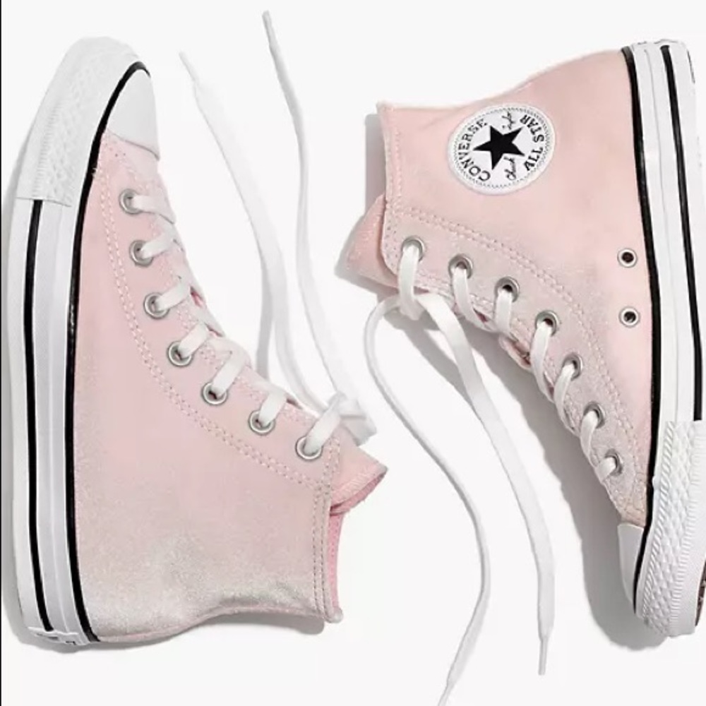 💗RARE💗 Arctic Pink Crushed Velvet High Tops